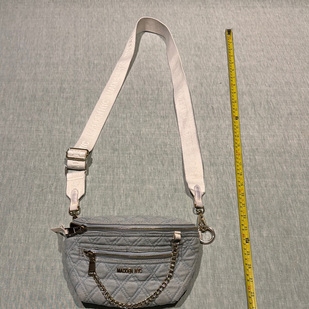Quilted Blue Crossbody Bag - Picture 10 of 12